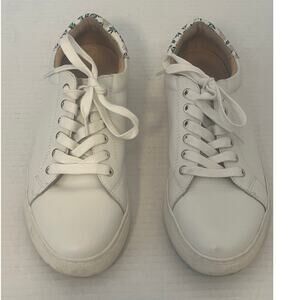 Women's Jack Rogers White Leather Sneakers Tennis Shoes Casual Size 7M
